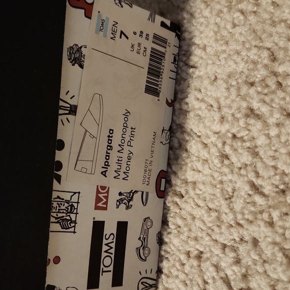 Toms x Monopoly Mens 7/womens 8.5 - Picture 3 of 8